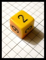 Dice : Dice - 6D - Chessex Half and Half Yellow and Orange with Black Numerals - Gen Con Aug 2012